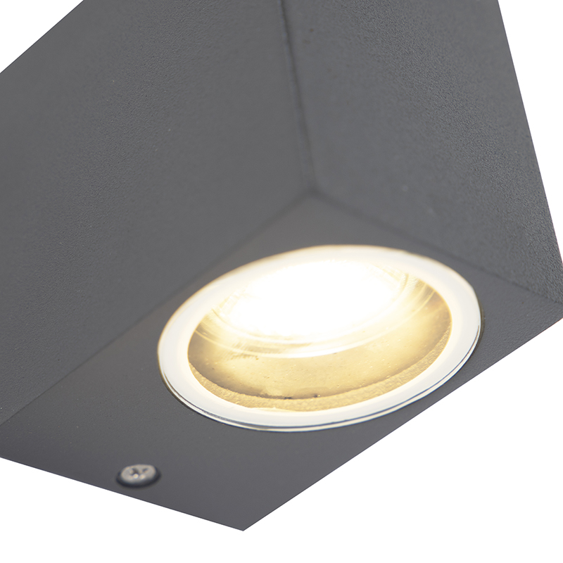 Smart Wall Lamp Black Incl. WiFi GU10 IP44 - Baleno