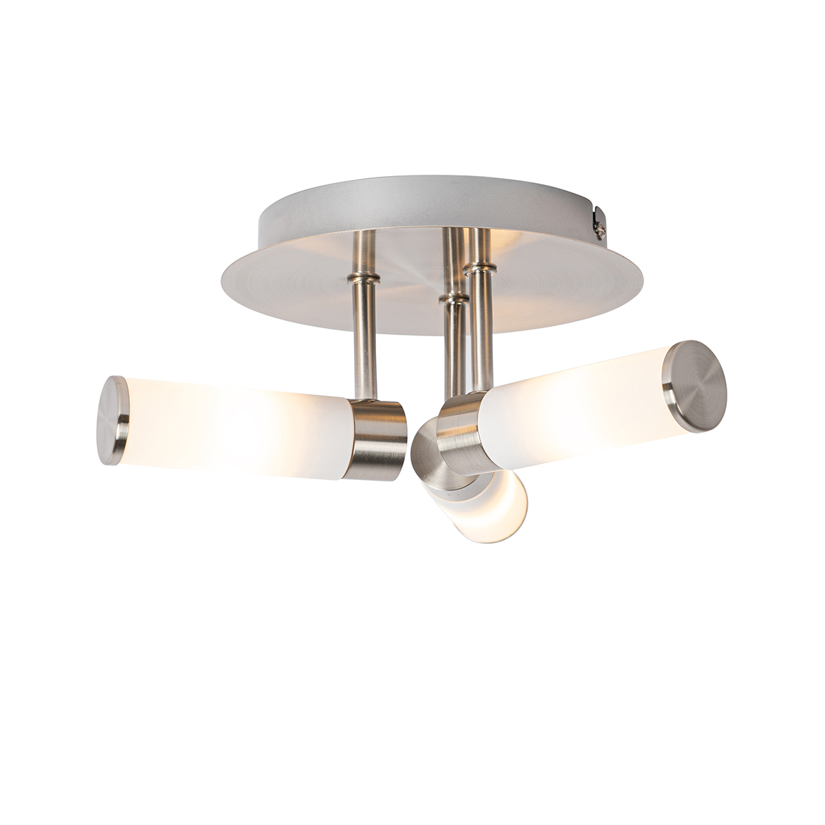Modern bathroom ceiling lamp steel 3light IP44 Bath
