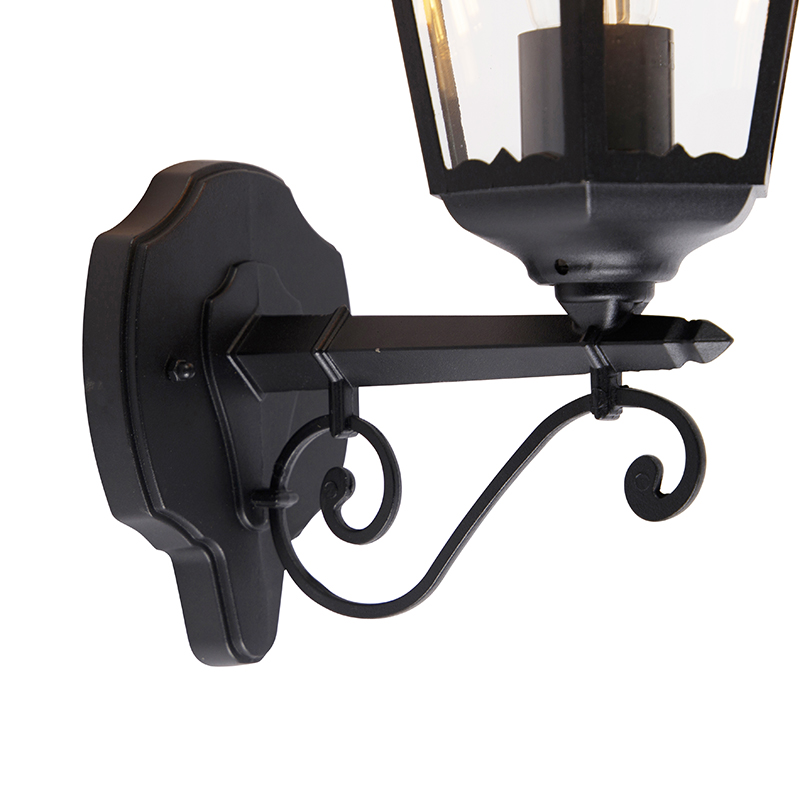 Lámpara de pared exterior clásica negra IP44 - Havana Up