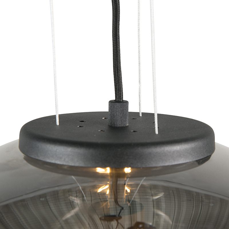 Design Pendant Light Black with Smoke Glass - Bliss
