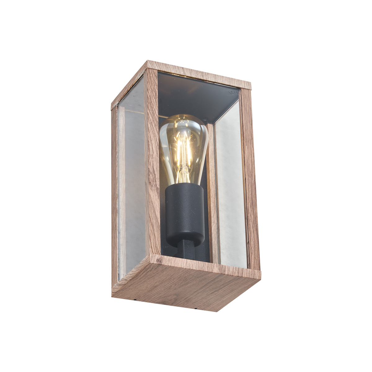 Applique murale industrielle imprimé bois 26 cm IP44 - Charlois