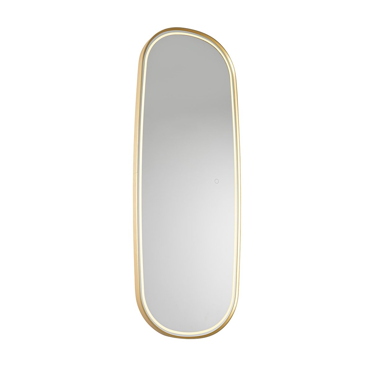 Modern bathroom mirror gold incl. LED and touch dimmer Geraldien