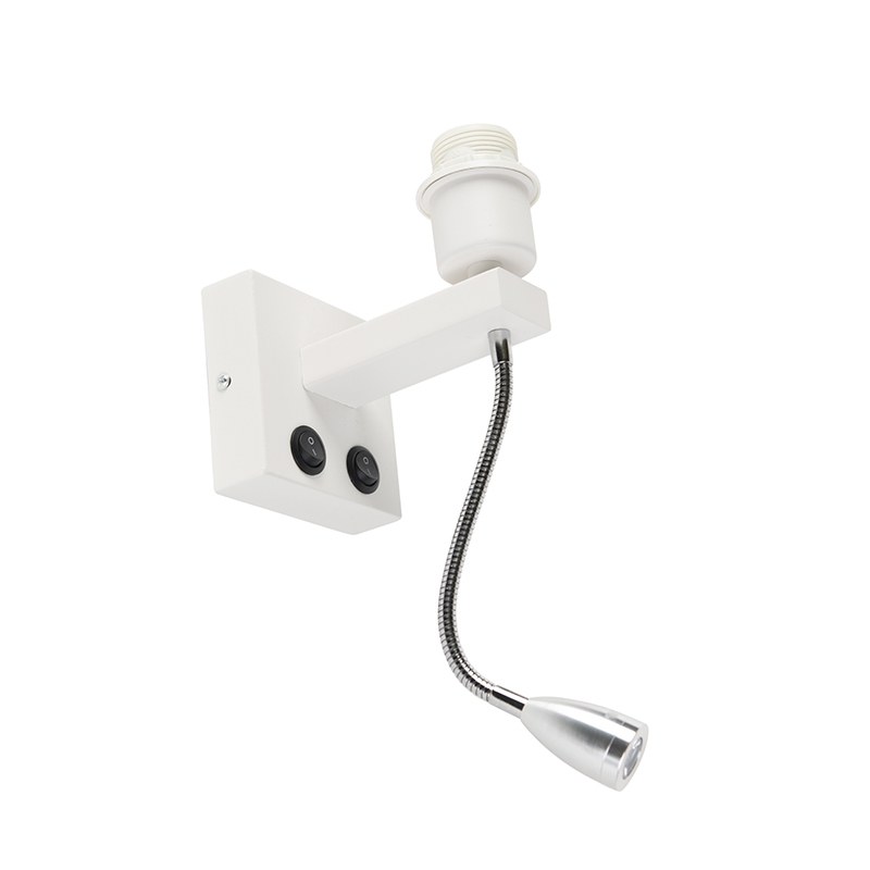 Modern Wall Lamp White with Flex Arm - Brescia Combi