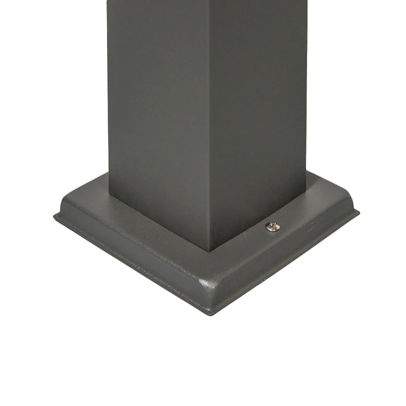 Lampadaire moderne d'extérieur gris foncé avec opale 45 cm IP44 - Malios