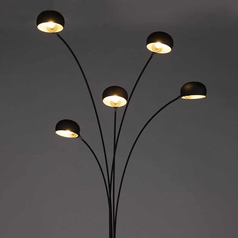 QAZQA Lampada da terra sixties - Design - Acciaio,Marmo ...