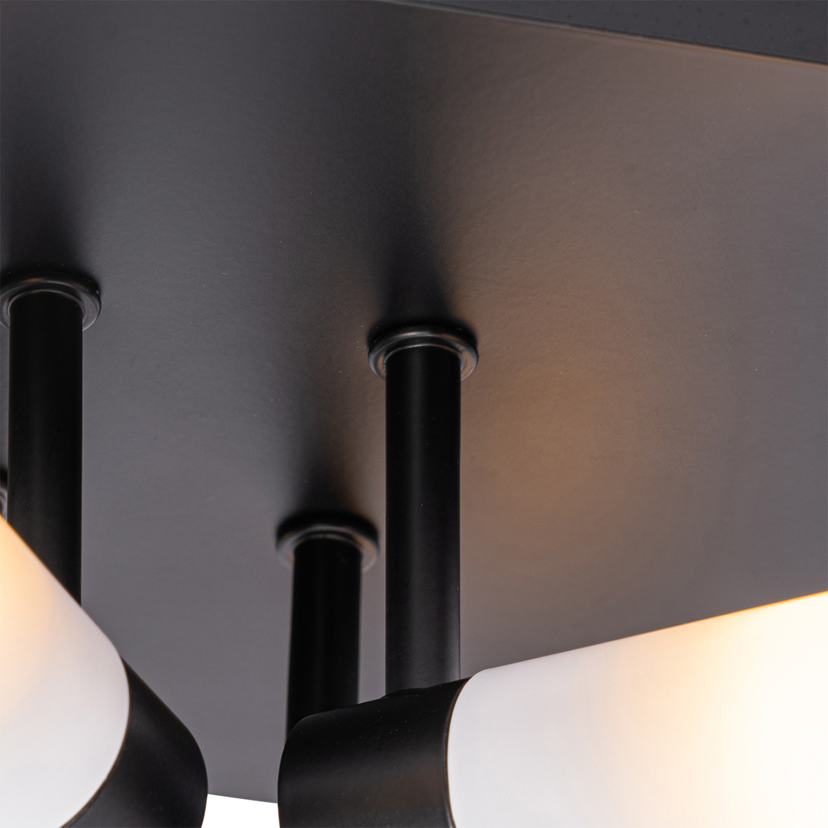 Modern Bathroom Ceiling Light Black 4-Light IP44 - Bath