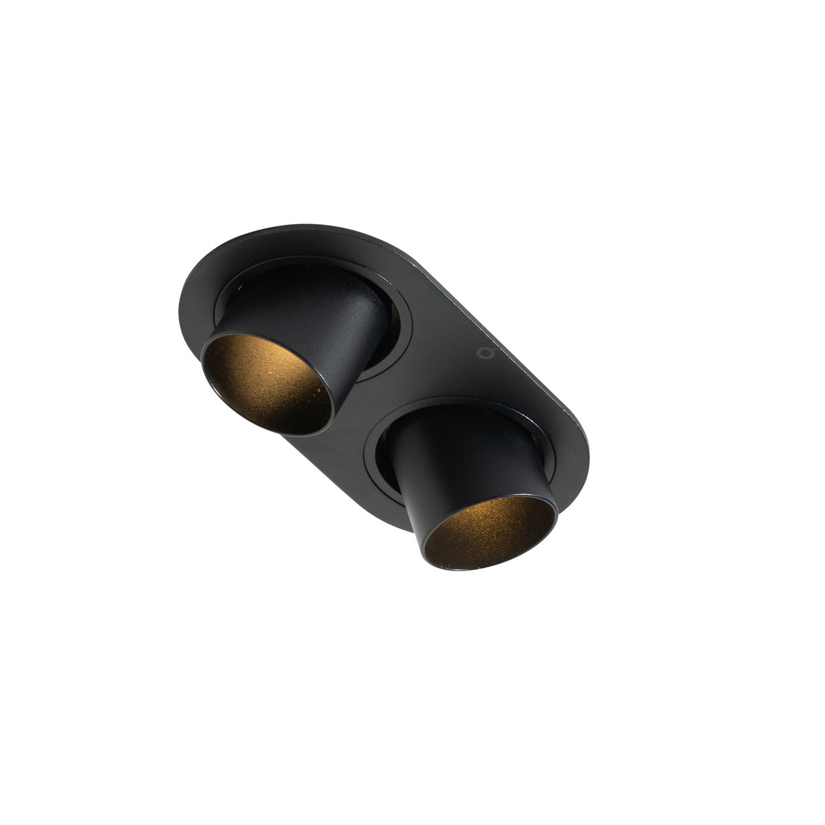 Set mit 6 Einbaustrahlern schwarz GU10 35mm neigbar 2-Licht - Installa