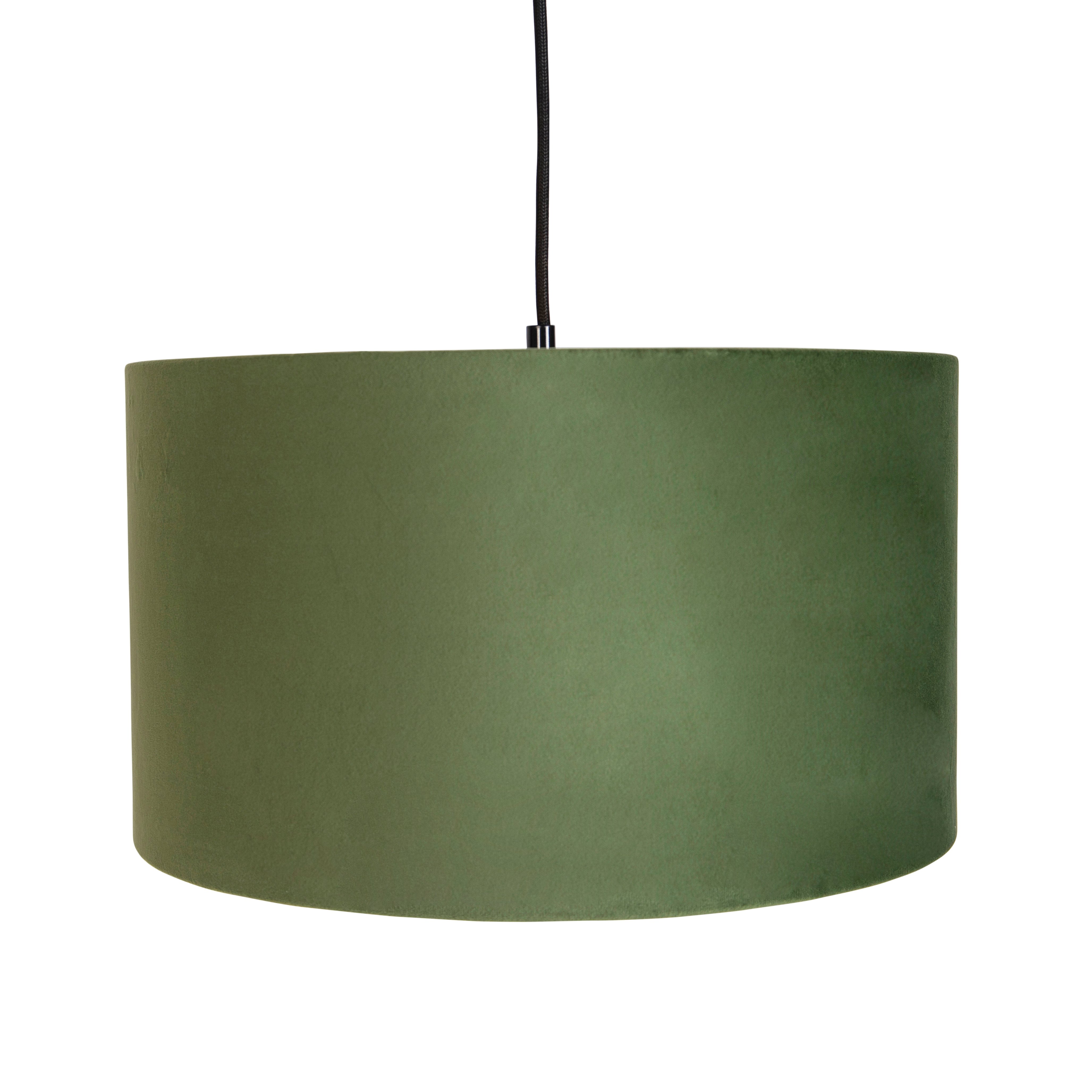 Pendant Light with Velvet Shades Green, Yellow and Blue - Cava