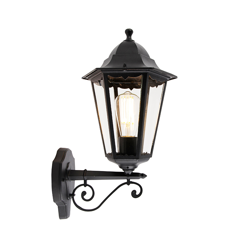 Lámpara de pared exterior clásica negra IP44 - Havana Up