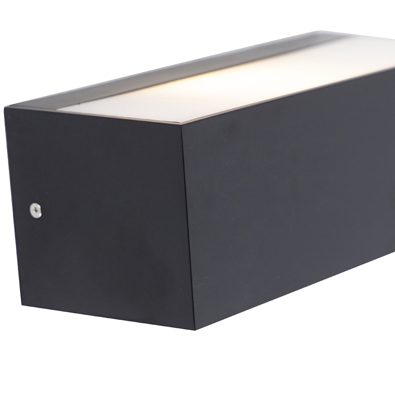 Smart Modern Wall Light Black IP54 Incl. Wifi A60 - Houks