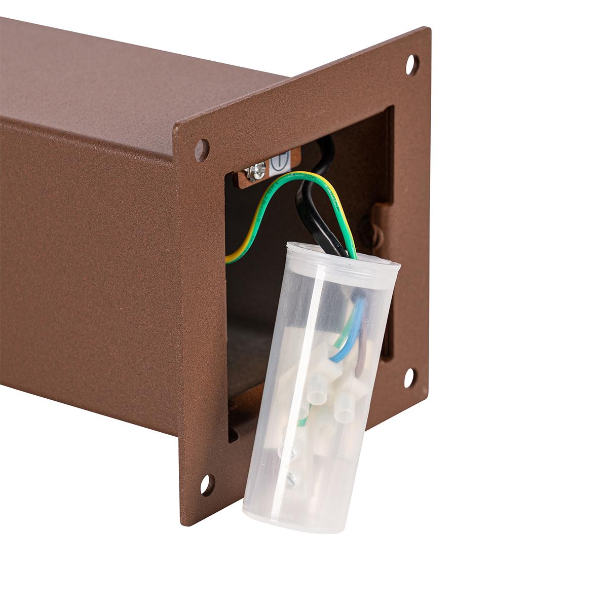 Lampada da esterno industriale da terra 70 cm marrone ruggine IP44 - Danimarca