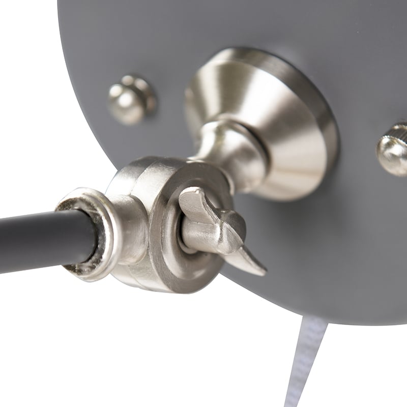 Lampada da parete industriale grigia regolabile - Dazzle