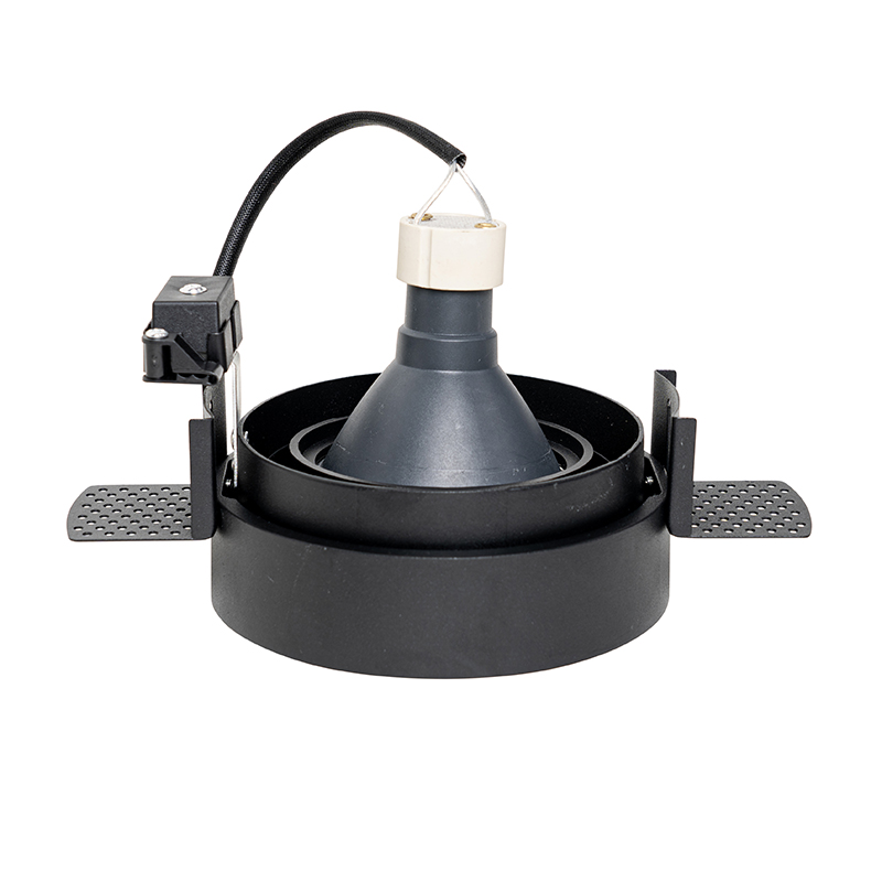 Foco empotrado moderno negro GU10 AR70 redondo sin marco - Oneon Honey