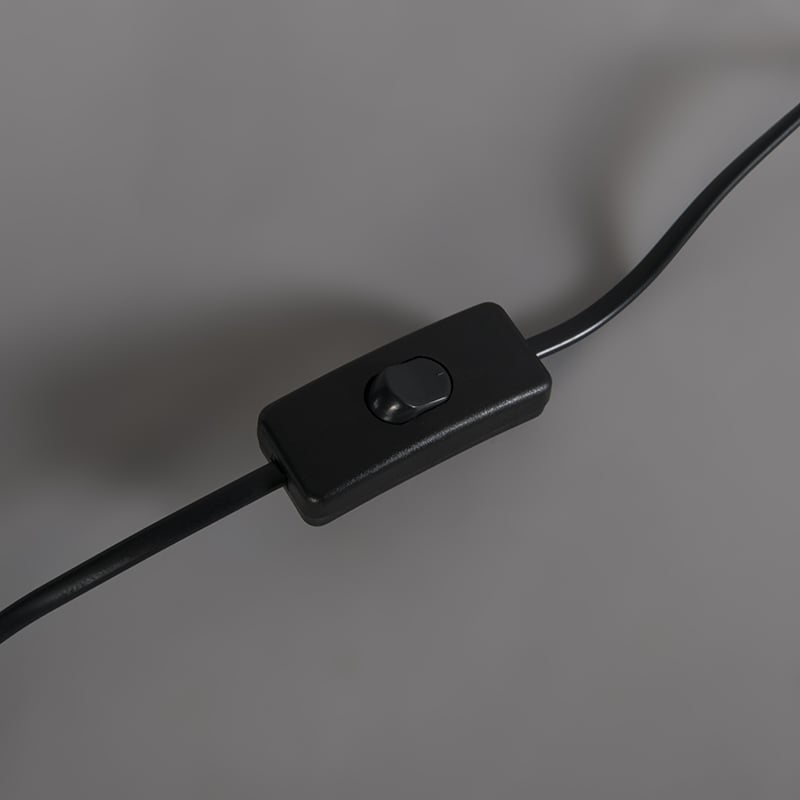 Lampe de table classique noir réglable sans abat-jour - Accia