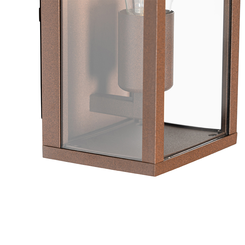Industrielle Wandleuchte rostbraun 26 cm IP44 - Charlois