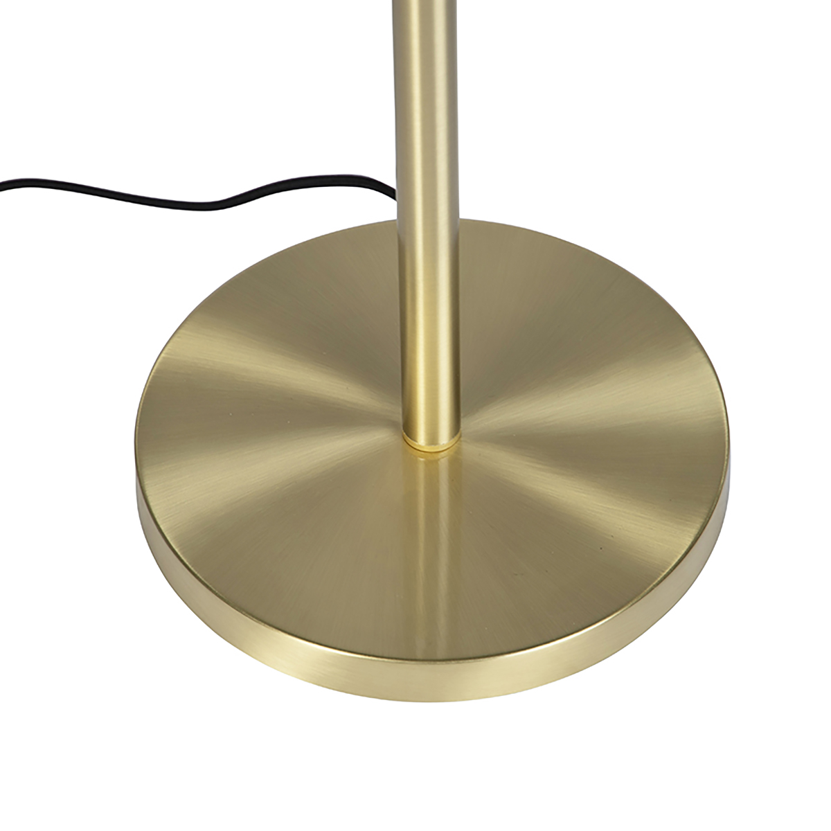 Lampada da terra ottone con paralume bianco 50 cm - Simplo