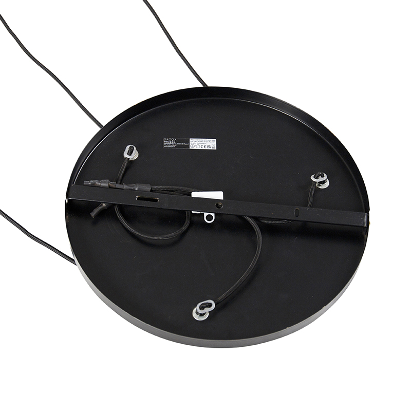Pendant Light Black Gold and Copper Round 3-Light - Sarella