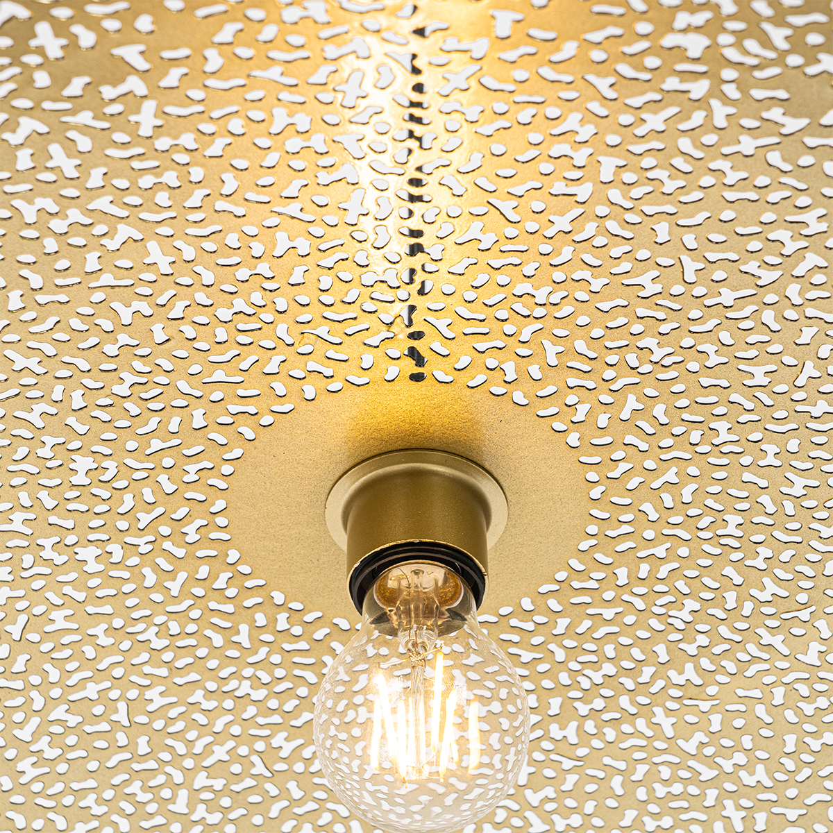 Oriental Pendant Light Black with Gold 60 cm - Japke