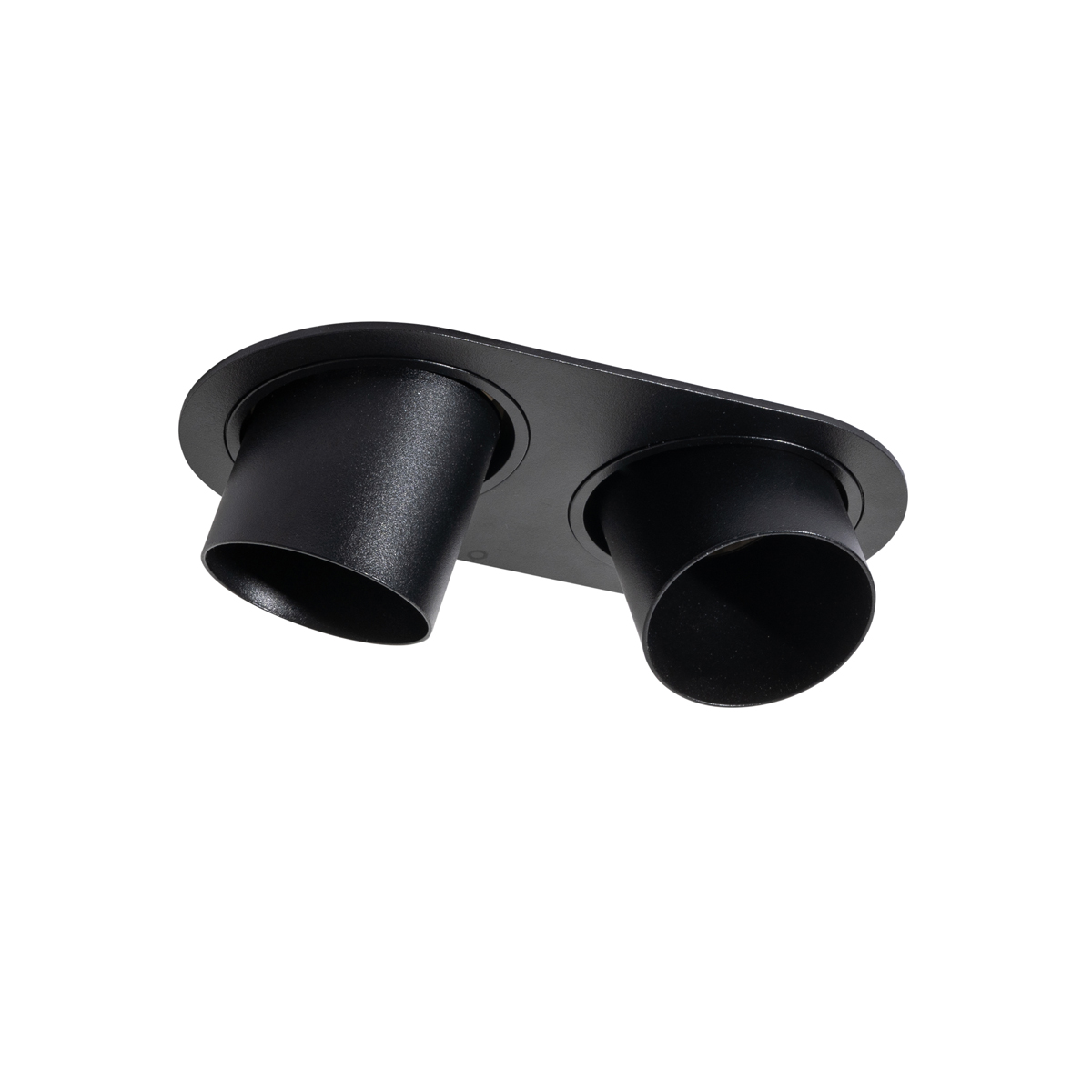 Spot encastré noir GU10 50 mm 2 lumières - Installa