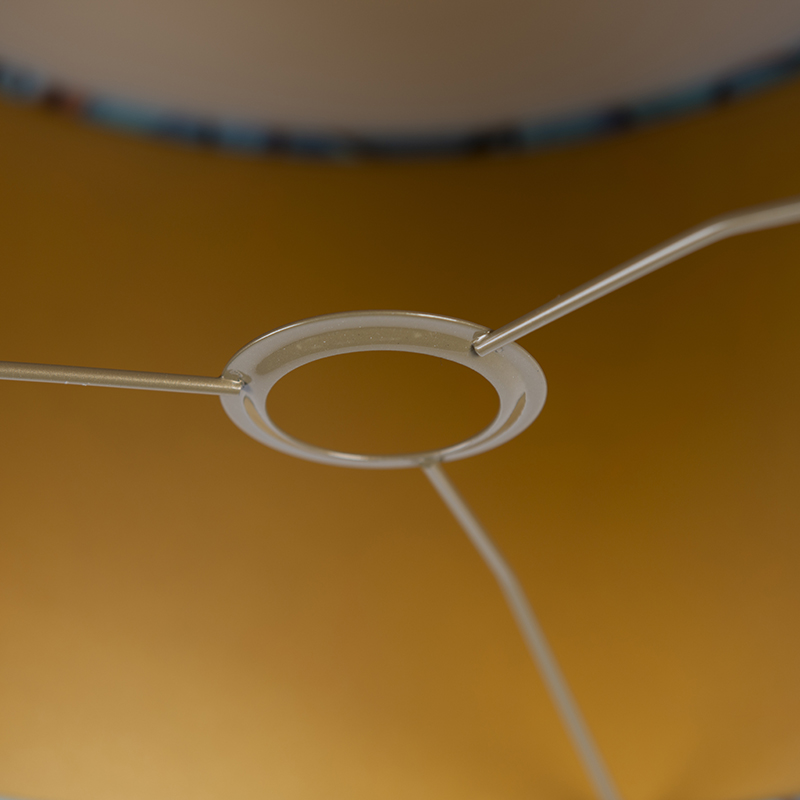 Pantalla de lámpara de terciopelo diseño mariposa 35/35/20 interior dorado