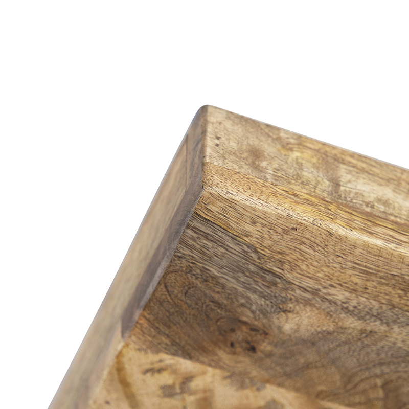 Foco industrial gris oscuro con madera de mango 3 luces - Mangoes