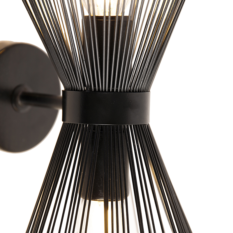 Aplique Art Deco negro 2 luces - Broom