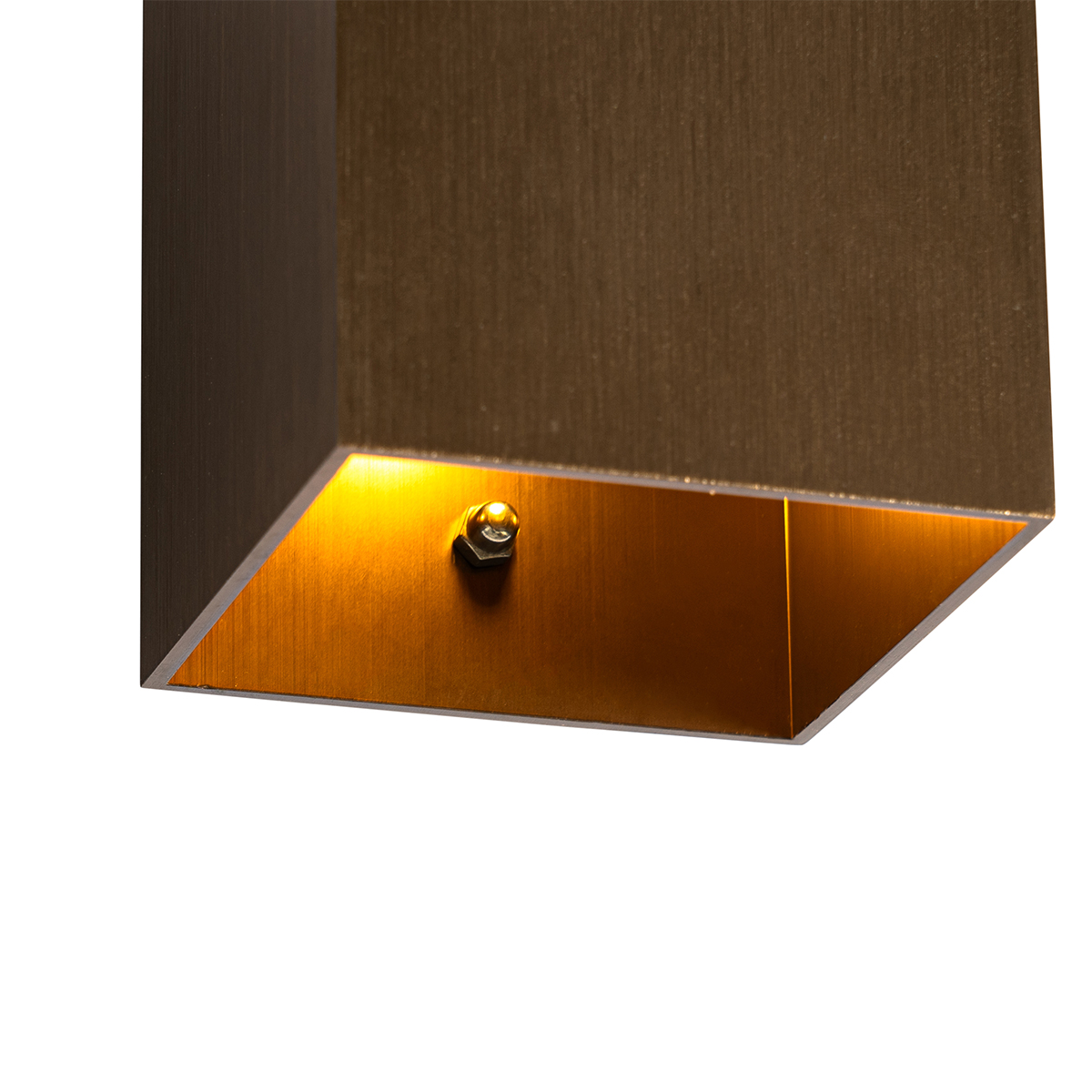 Applique moderna quadrata bronzo scuro - Sola