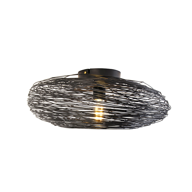 Plafoniera di design ovale nera - Sarella