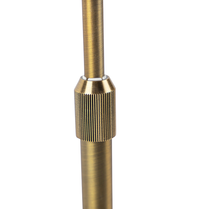 Bronze Table Lamp with Linen Lampshade White 35cm - Parte