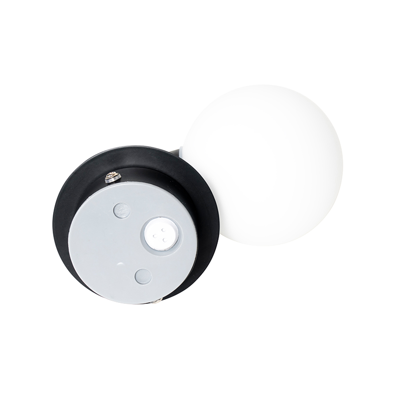 Moderne Wandleuchte schwarz IP44 - Cederic Up