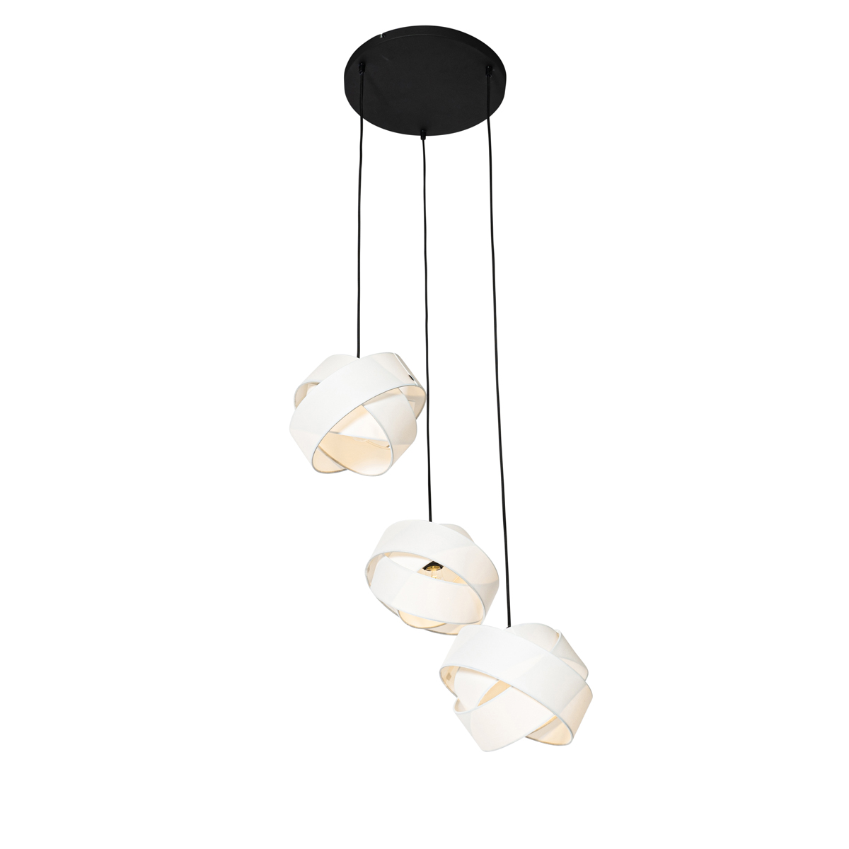 Lámpara colgante moderna blanca 3 luces - Cloth