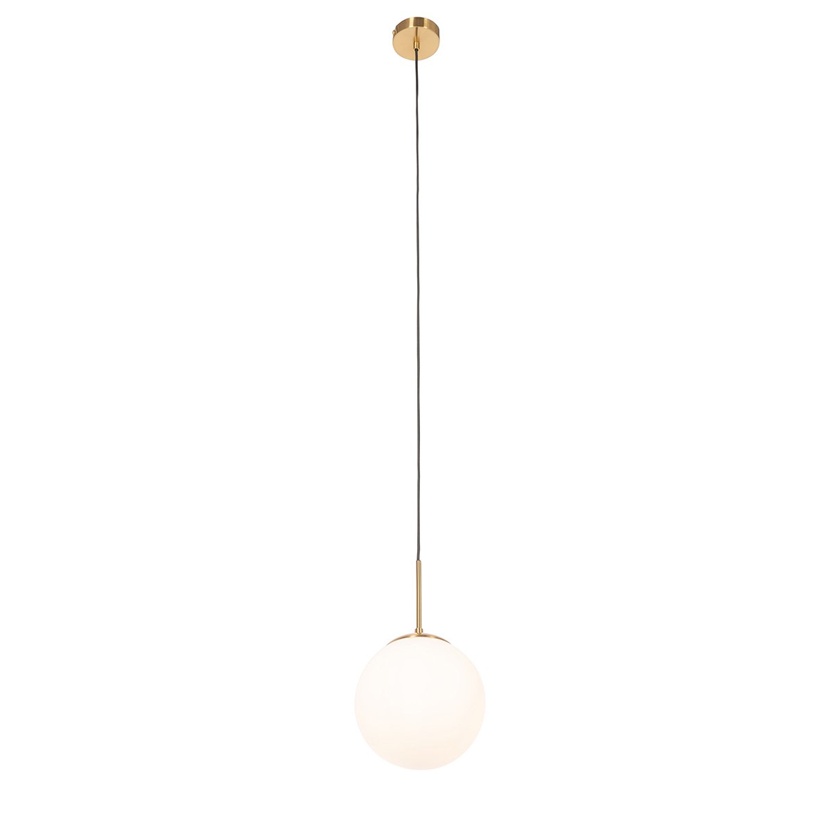 Art Deco Pendant Light Gold with Opal Glass - Flore