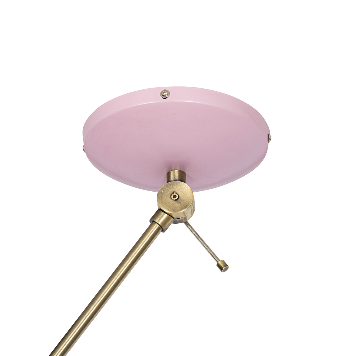 Plafoniera retrò rosa con bronzo - Milou