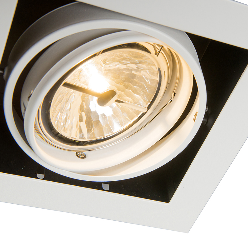 Recessed Spotlight white square adjustable 1-light - Oneon 111-1