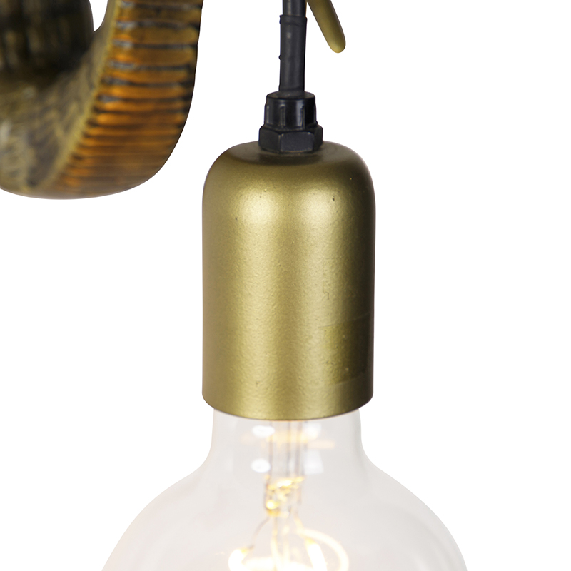 Vintage Wandlampe gold - Elefant