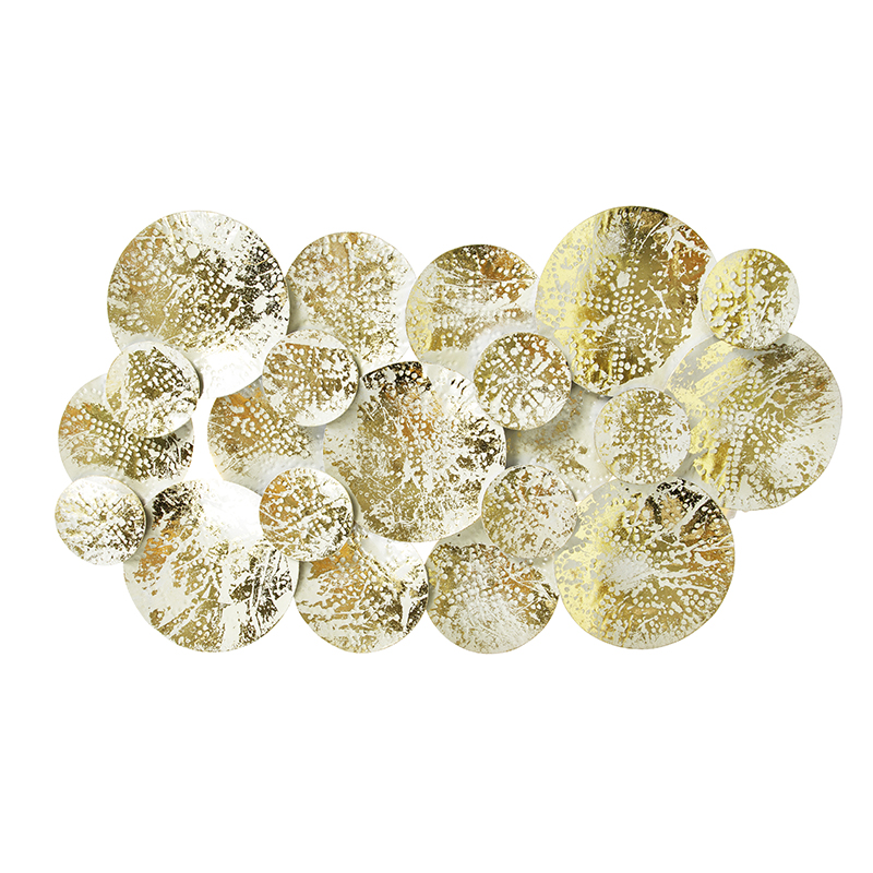 Lampada da parete decorativa orientale oro con bianco 2 luci - Hikina