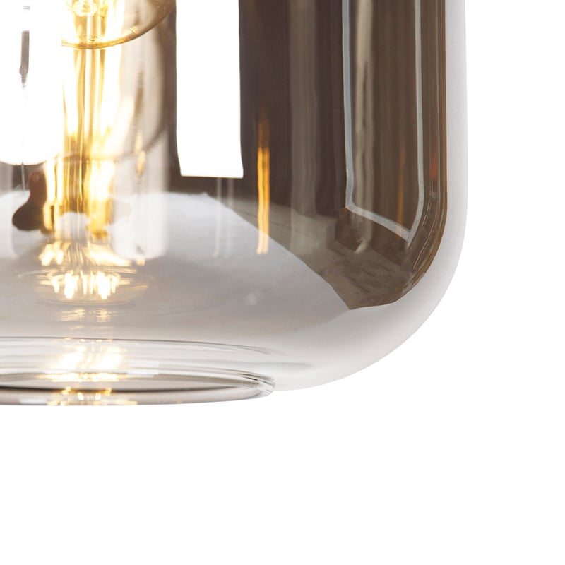 Lampada da tavolo intelligente nera con vetro oro e fumé incluso WiFi A60 -  Zuzanna