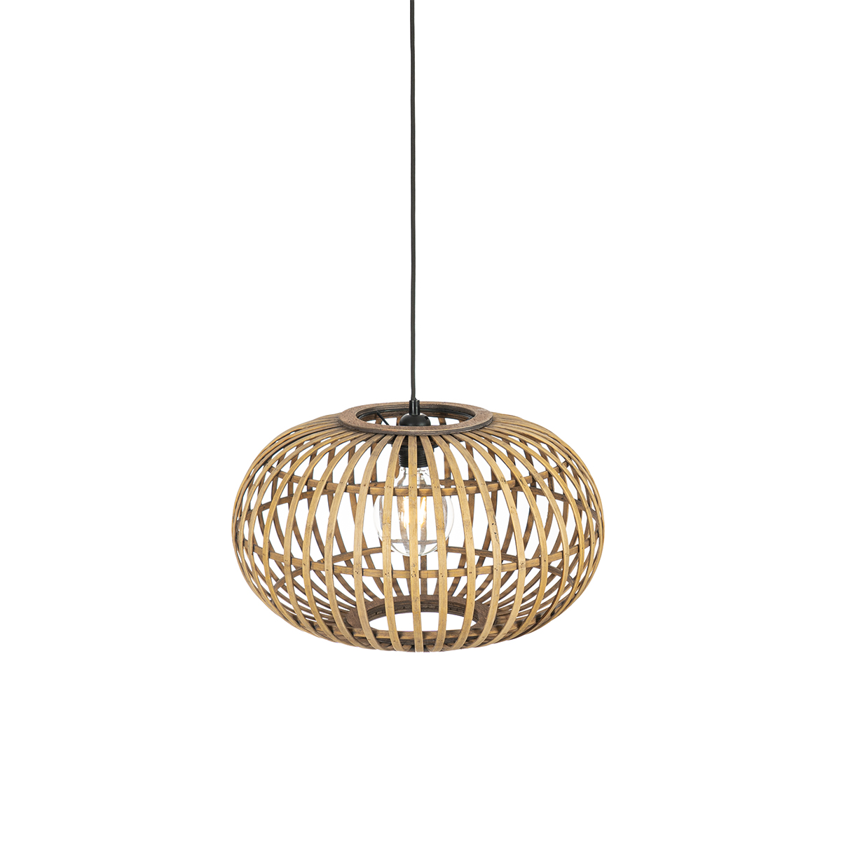 Lámpara colgante oriental de bambú 44 cm - Amira