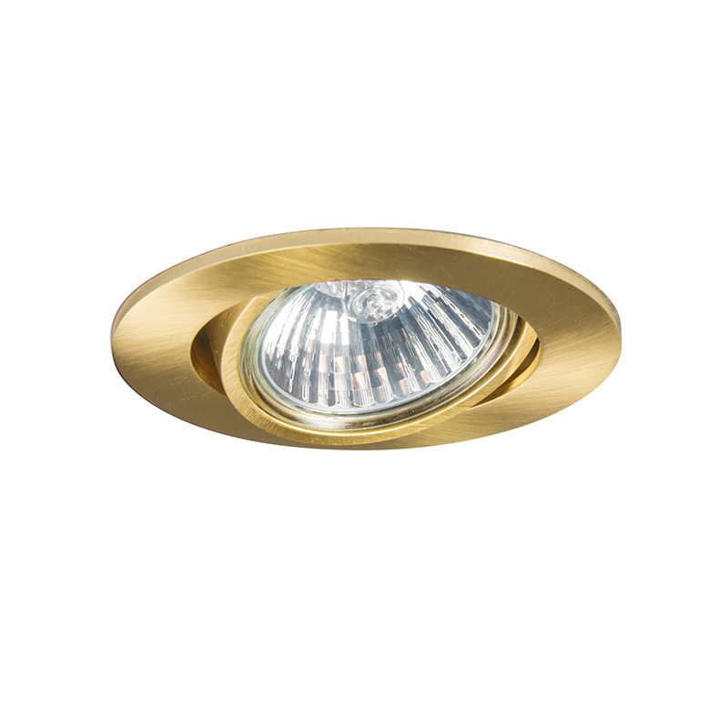 Set of 10 recessed spots gold tiltable - Cisco