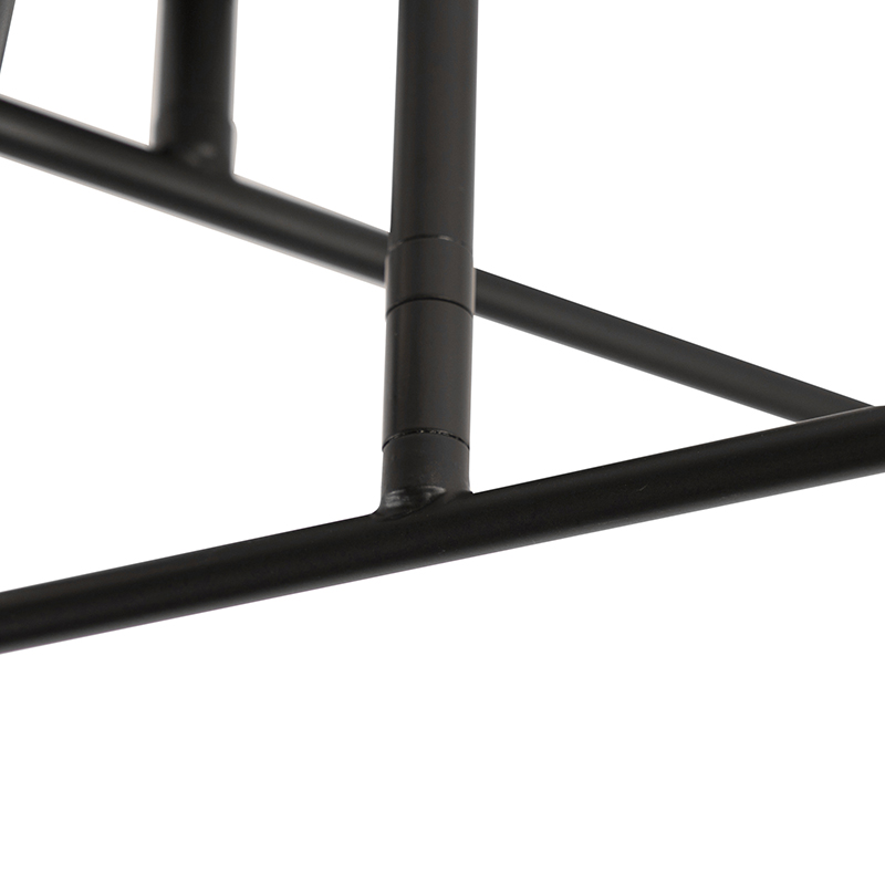 Plafón industrial negro con dorado 6 luces - Sydney