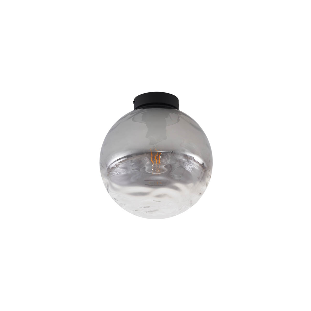 Lámpara de techo de diseño negro con cristal ahumado degradado - Pillon