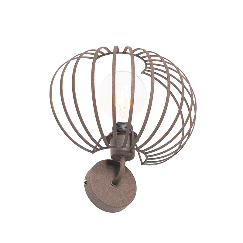 Applique da parete di design marrone ruggine 30 cm - Johanna