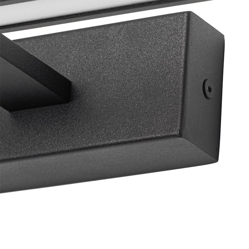 Applique murale moderne noire 41,5 cm avec LED IP44 - Jerre
