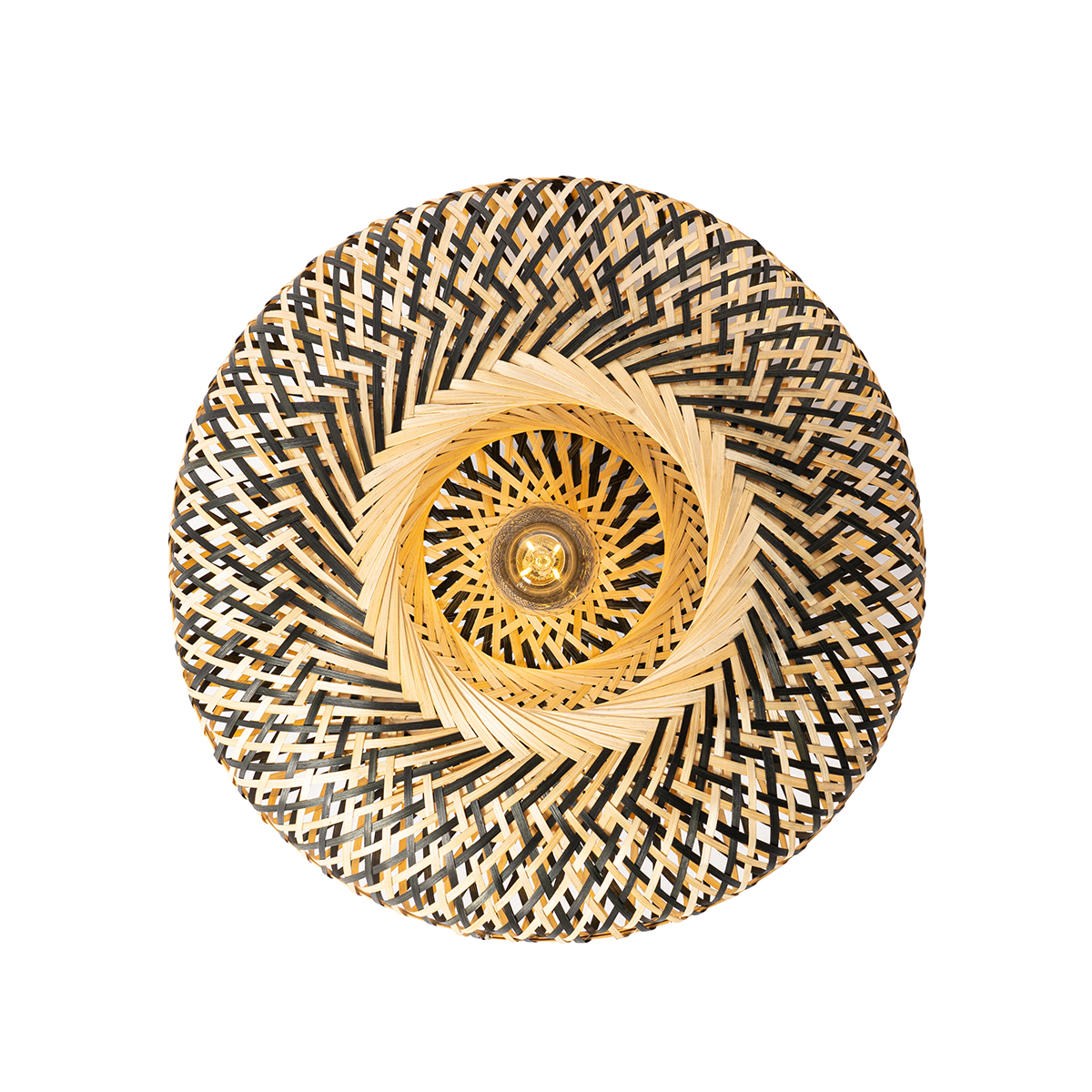 Lampada da soffitto orientale in bambù nero 40 cm - Ostrava