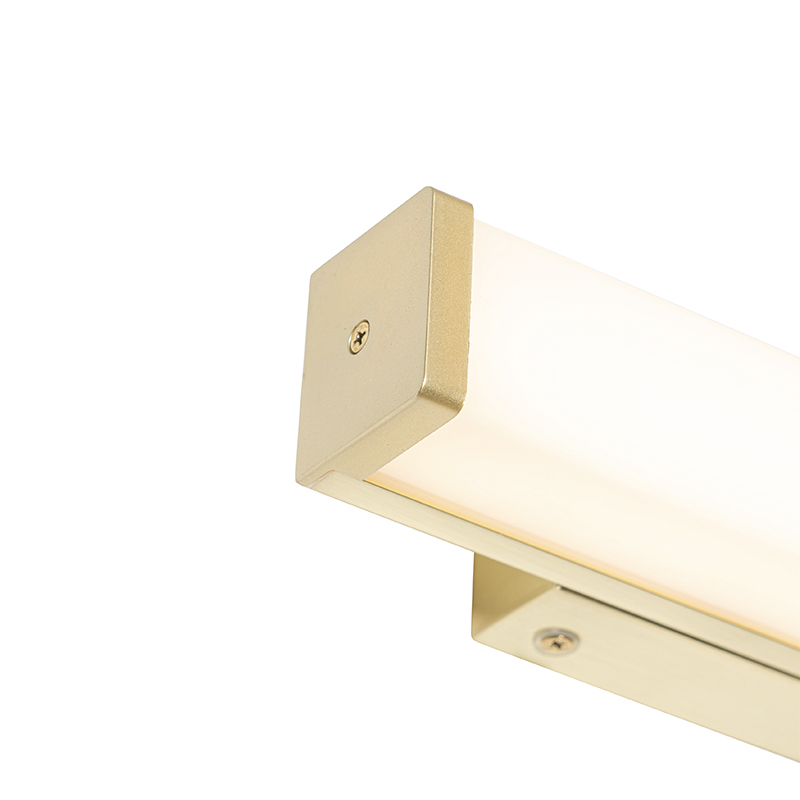 Applique murale de salle de bain en laiton 32 cm avec LED IP44 - Cascada