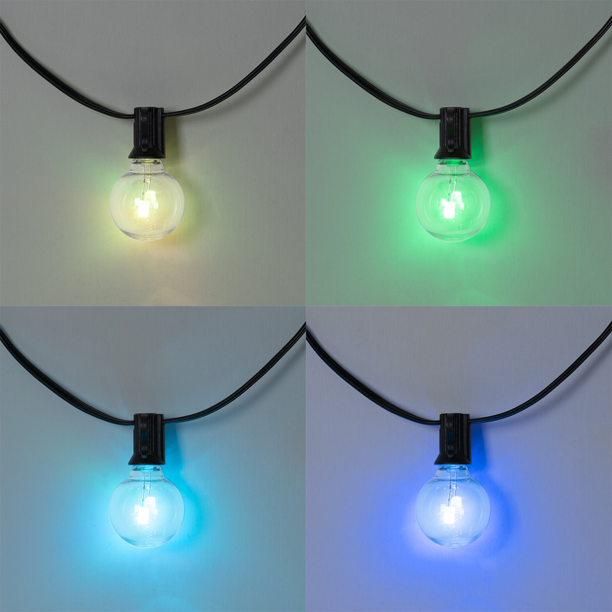 Ghirlanda luminosa da esterno 10m incl. LED 10 luci RGBW solare - Russell