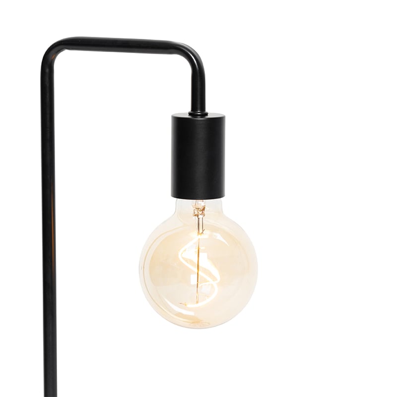 Modern Black Table Lamp with Wireless Charging - Facil