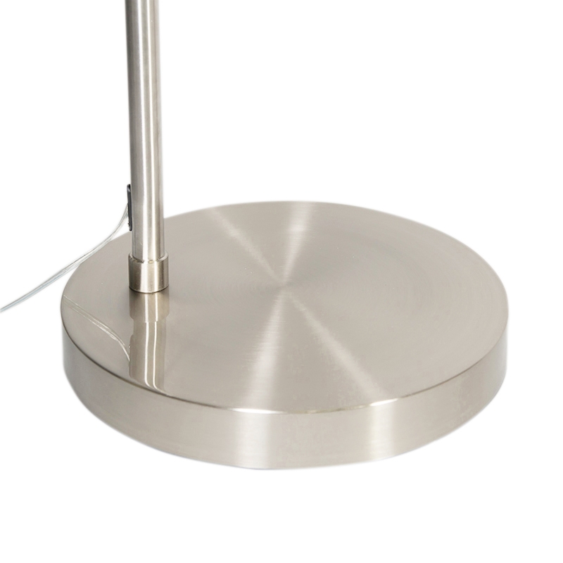 Lampada ad arco moderna in acciaio orientabile senza paralume