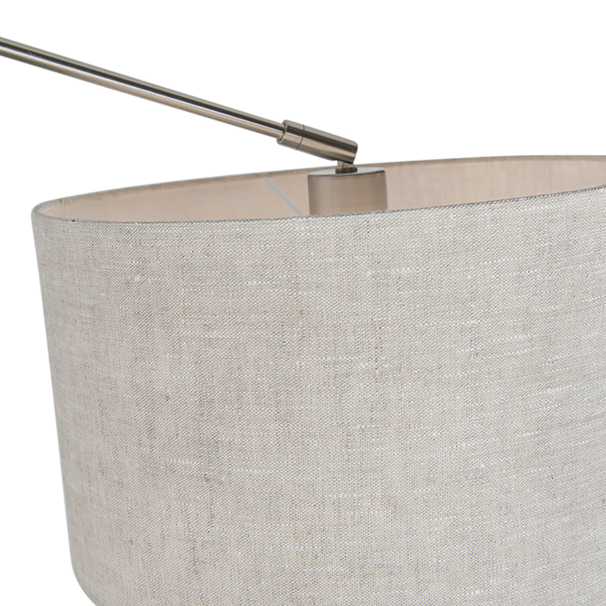 Pendant Light Steel with Lampshade 35 cm Light Grey Adjustable 2-Lights - Blitz