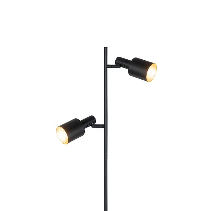 Piantana moderna nera a 2 luci - Stijn